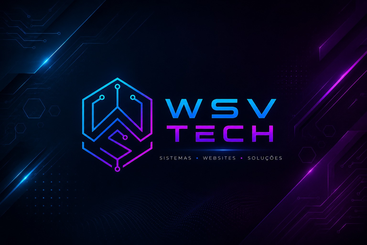 Banner oficial WSV TECH — sistemas, websites e soluções